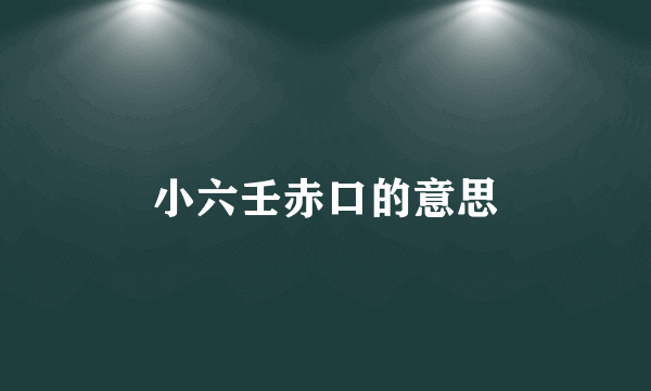 小六壬赤口的意思