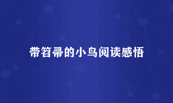 带笤帚的小鸟阅读感悟