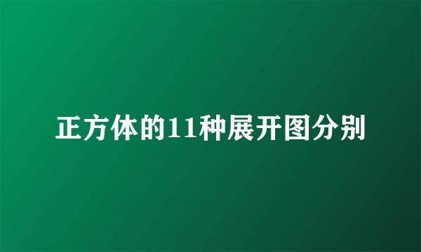 正方体的11种展开图分别