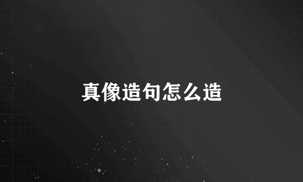 真像造句怎么造