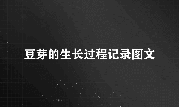 豆芽的生长过程记录图文