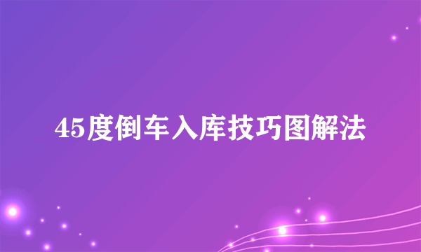 45度倒车入库技巧图解法