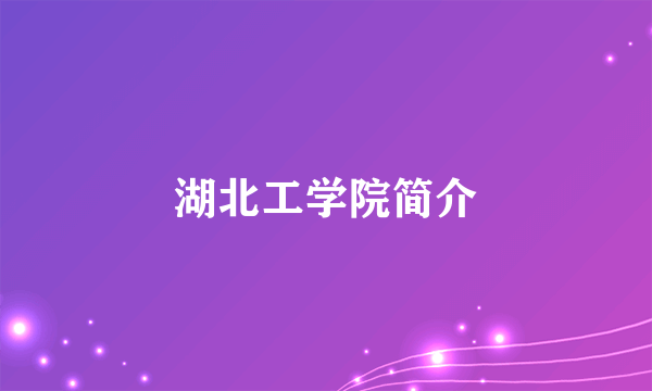 湖北工学院简介