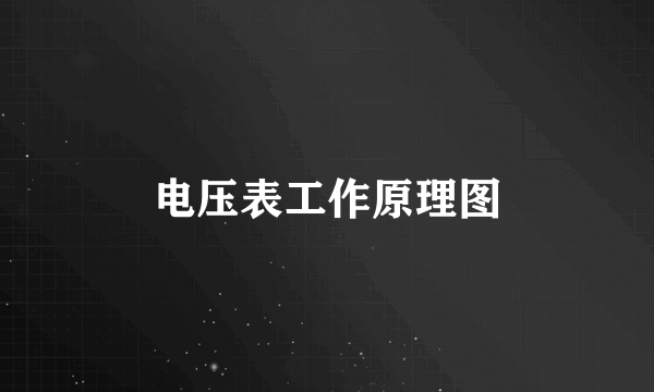 电压表工作原理图