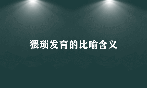 猥琐发育的比喻含义