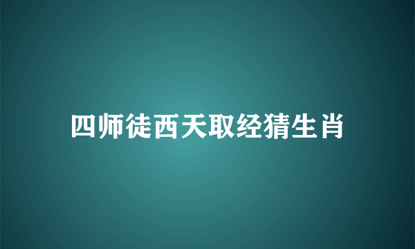 四师徒西天取经猜生肖