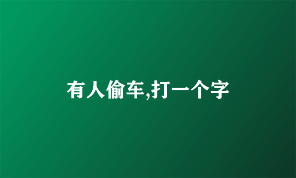 有人偷车,打一个字