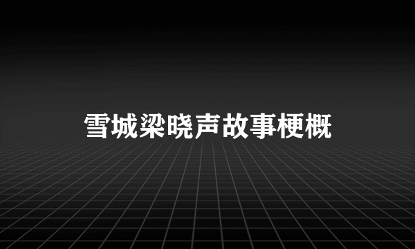 雪城梁晓声故事梗概