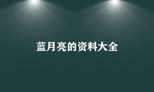 蓝月亮的资料大全