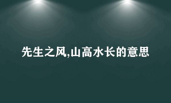 先生之风,山高水长的意思