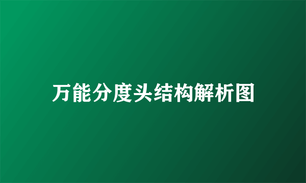 万能分度头结构解析图