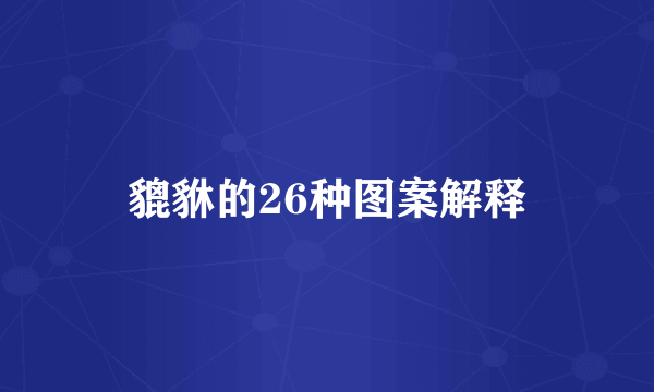 貔貅的26种图案解释