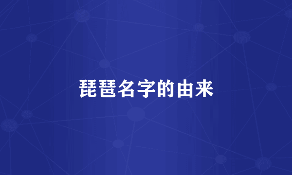 琵琶名字的由来