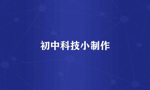 初中科技小制作