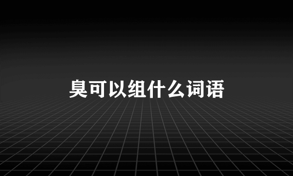 臭可以组什么词语
