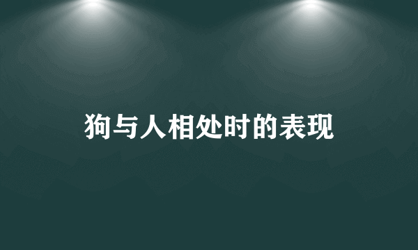狗与人相处时的表现