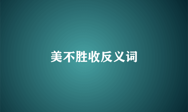 美不胜收反义词