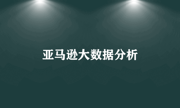 亚马逊大数据分析