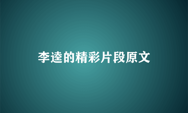 李逵的精彩片段原文