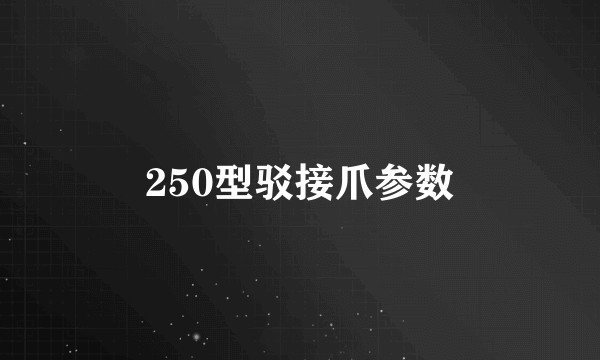 250型驳接爪参数