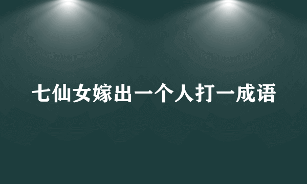 七仙女嫁出一个人打一成语