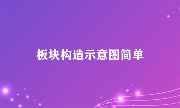 板块构造示意图简单