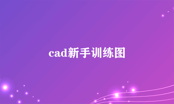 cad新手训练图