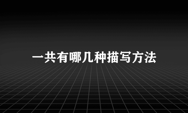 一共有哪几种描写方法