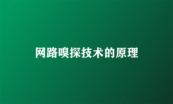 网路嗅探技术的原理