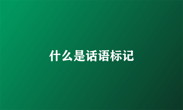 什么是话语标记