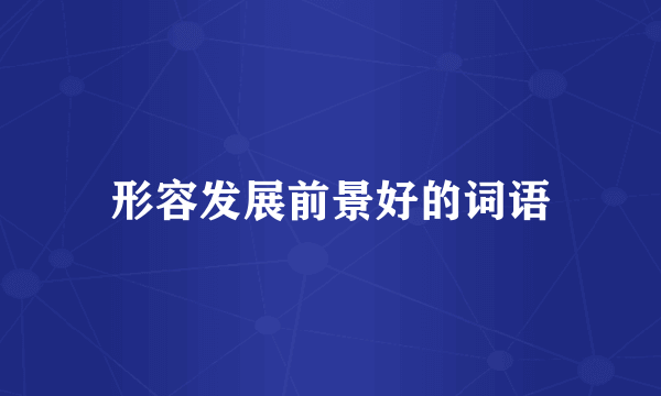 形容发展前景好的词语