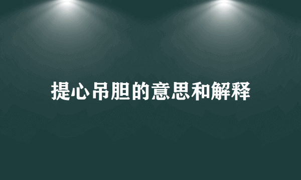 提心吊胆的意思和解释
