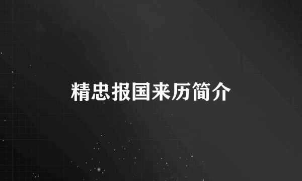 精忠报国来历简介