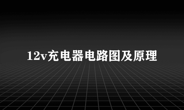 12v充电器电路图及原理