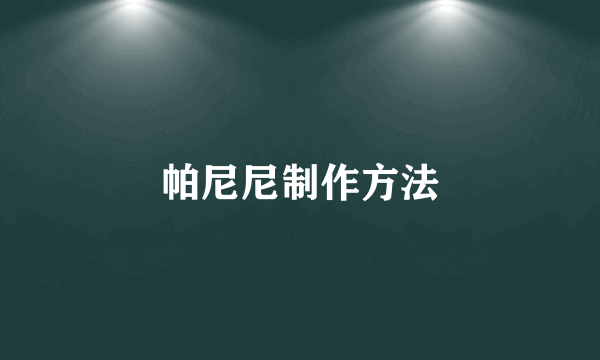帕尼尼制作方法
