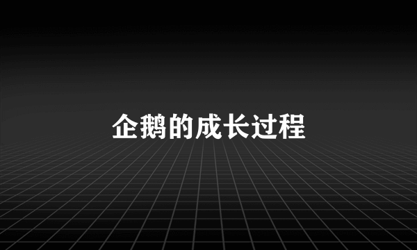 企鹅的成长过程
