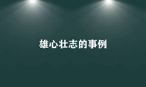 雄心壮志的事例