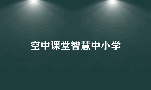 空中课堂智慧中小学