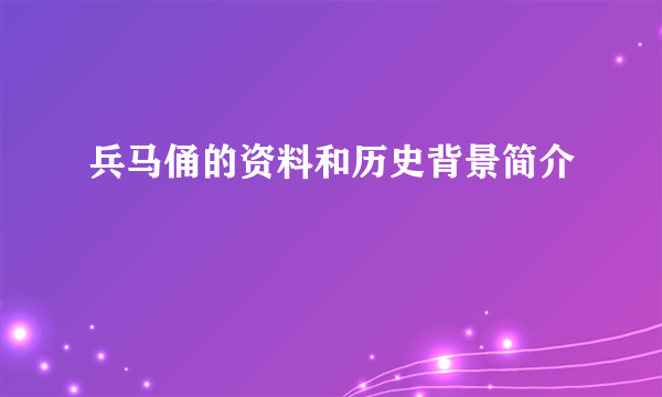 兵马俑的资料和历史背景简介