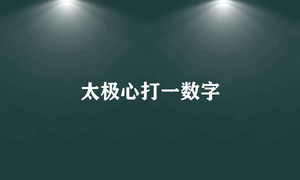 太极心打一数字