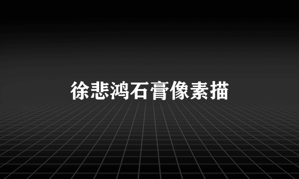 徐悲鸿石膏像素描