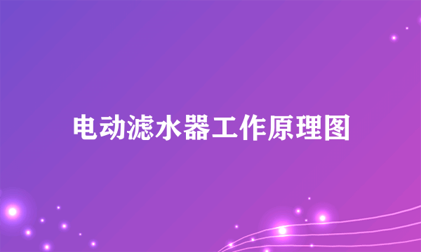 电动滤水器工作原理图