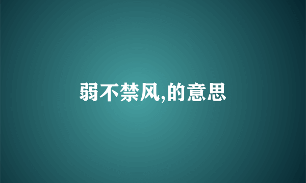 弱不禁风,的意思