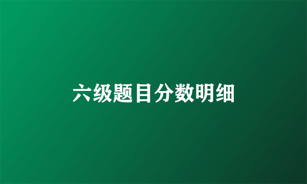 六级题目分数明细