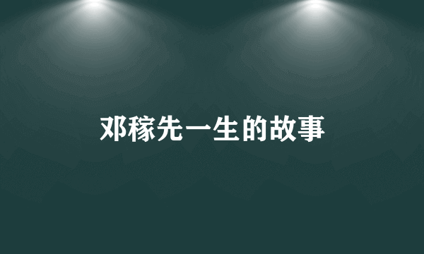 邓稼先一生的故事