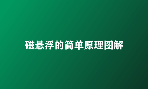 磁悬浮的简单原理图解