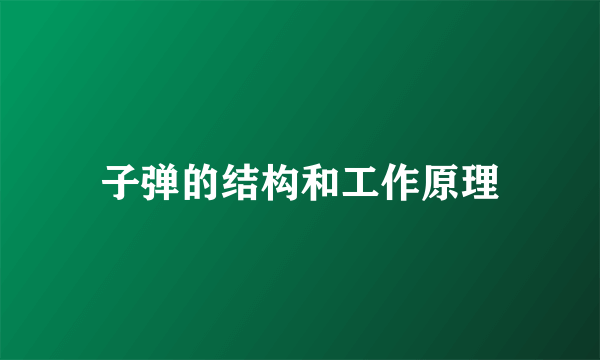 子弹的结构和工作原理