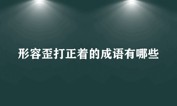 形容歪打正着的成语有哪些