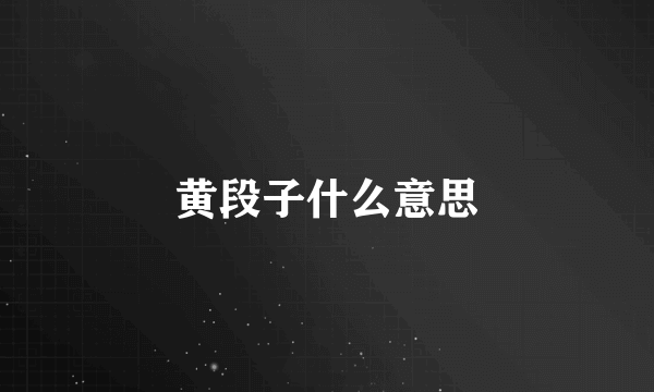 黄段子什么意思