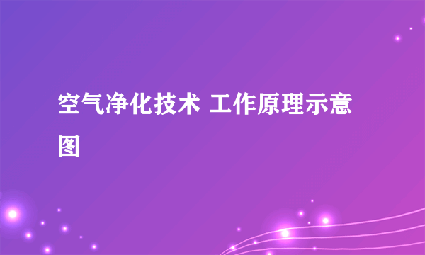 空气净化技术 工作原理示意图